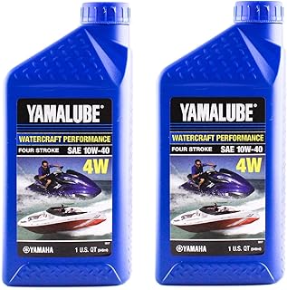Yamaha Yamalube Watercraft Hi Performance 4 Stroke 4W Engine Oil- 2 Quarts, #LUB-10W40-WV-12