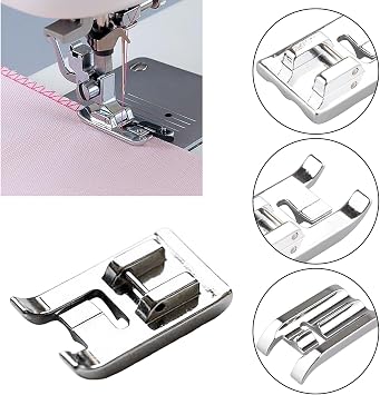 New Universal Metal Heavy Duty Double Welting Piping Sewing Machine Cording Presser Foot Compatible for All Low Shank Snap-On Domestic Sewing Machine Singer Brother Janome Toyota Austin and more
