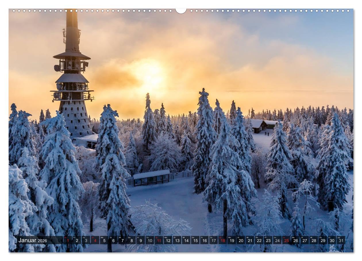 Zauberhaftes Fichtelgebirge (hochwertiger Premium Wandkalender 2026 DIN A2 quer), Kunstdruck in Hochglanz: Die schönsten Plätze im Fichtelgebirge (CALVENDO Orte)