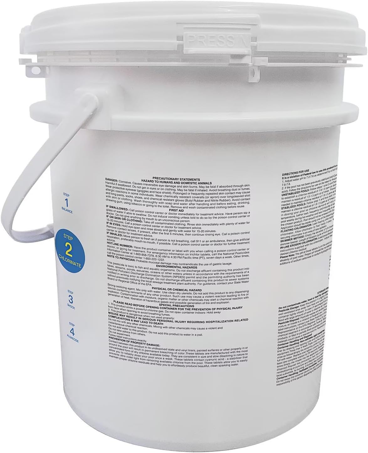 PROFELIZ Pool Chlorine Tablets 3 Inch, Slow-Dissolving Spa Sanitizer Eliminate Bacteria Algae Stabilized Chlorine for Swimming Pools Hot Tubs Spa Treatment (20lbs)