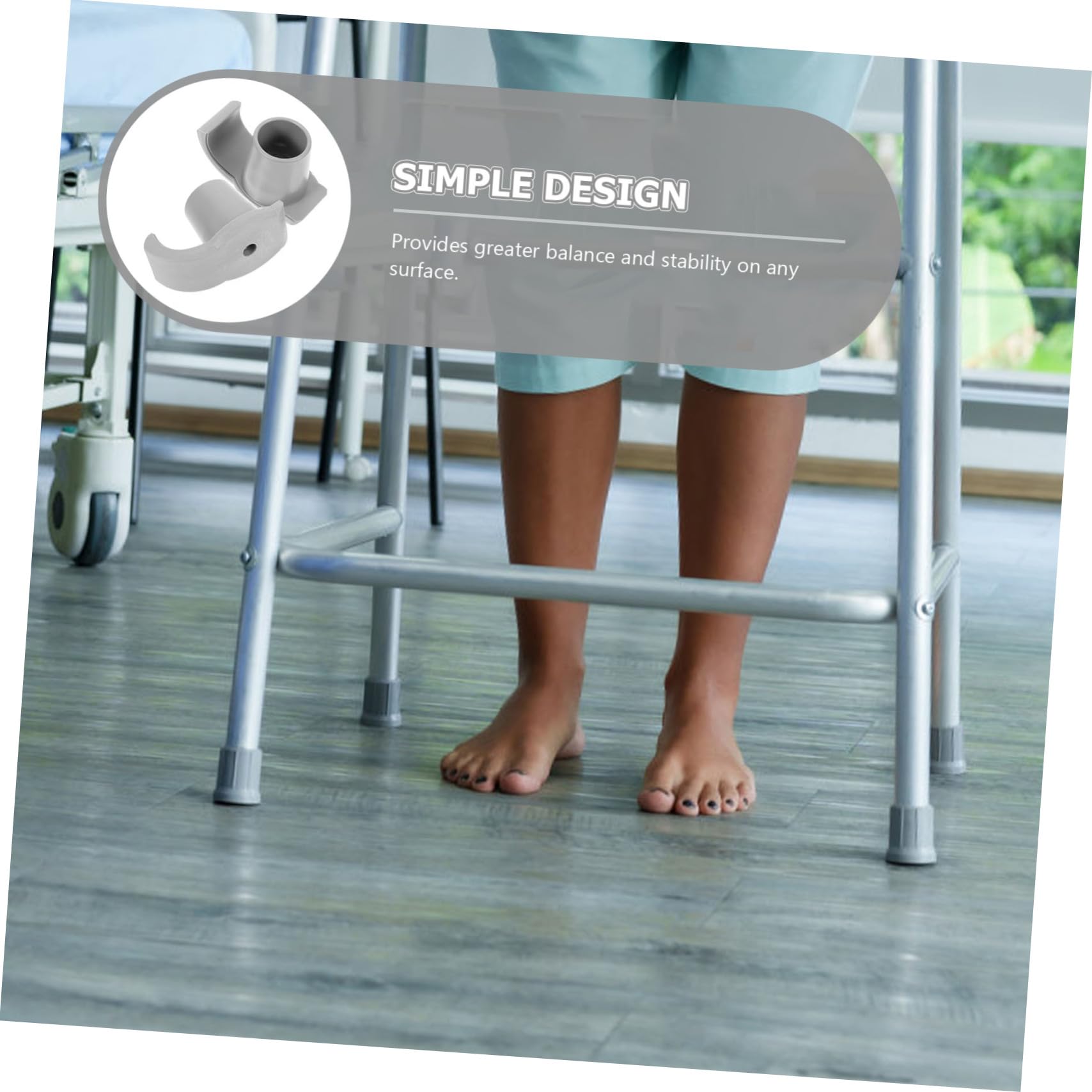 VALICLUD 5 Set Copertura Del Piede Walker Stampella Accessori Di Canna Estremità Del Da Passeggio Estremità in Gomma Del Palo Da Passeggio Grigio Gomma Da Cancellare 2 Pezzi * 5