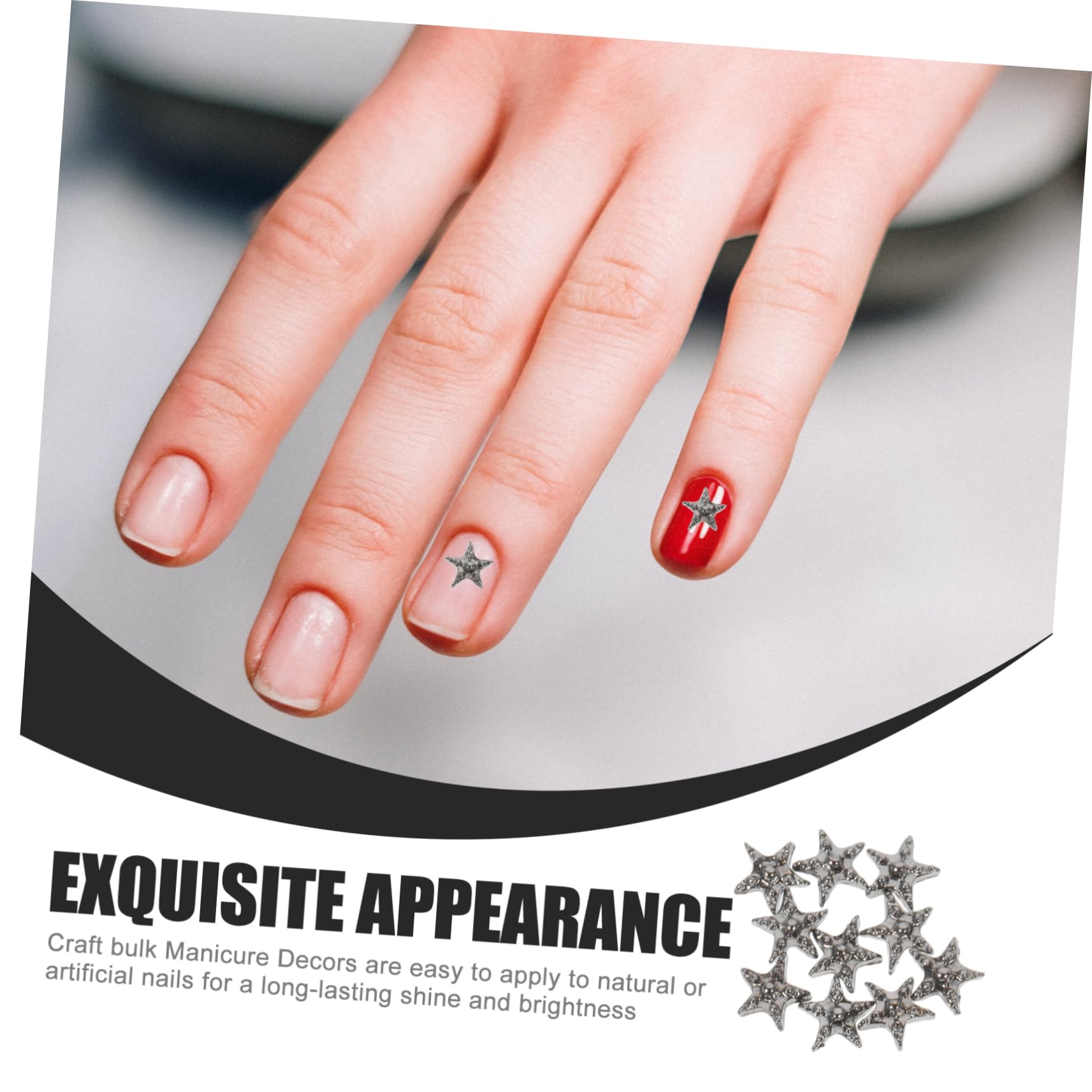 PACKOVE 150pièces Charms De Nail Art Accessoires Métalliques Pour Manucure Décorations Pour Et