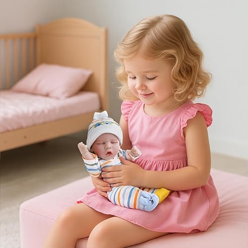 Miniatura 7 de CARANOVO Muñecas Reborn para bebés niños  Muñeca de bebé realista con peso suave de 18 pulgadas muñeca de bebé recién nacido realista para dormir en
