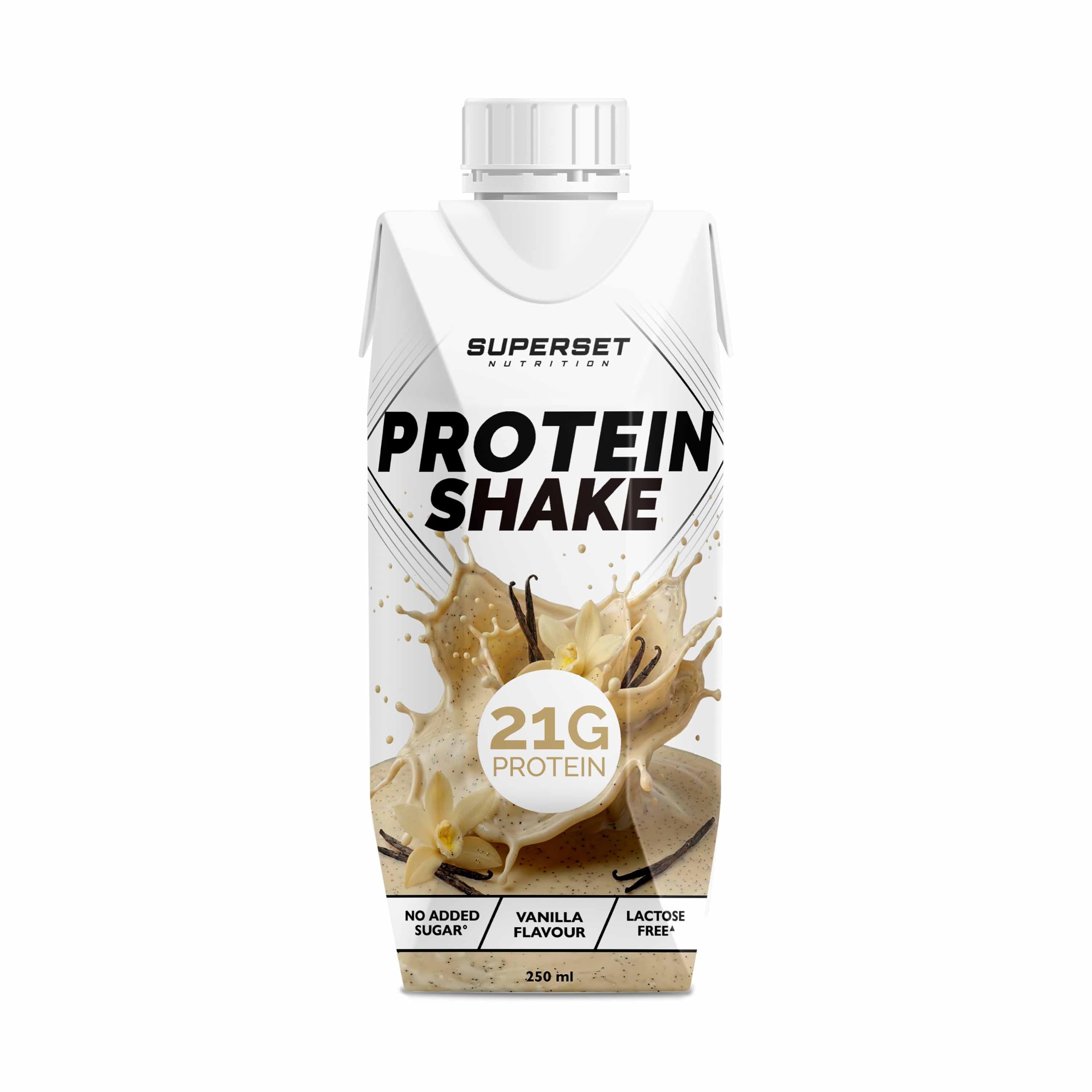 Superset Nutrition | Protein Shake (15x250ml) | Boissons protéinées | Ta réserve de shakes protéinés gourmands - Vanille