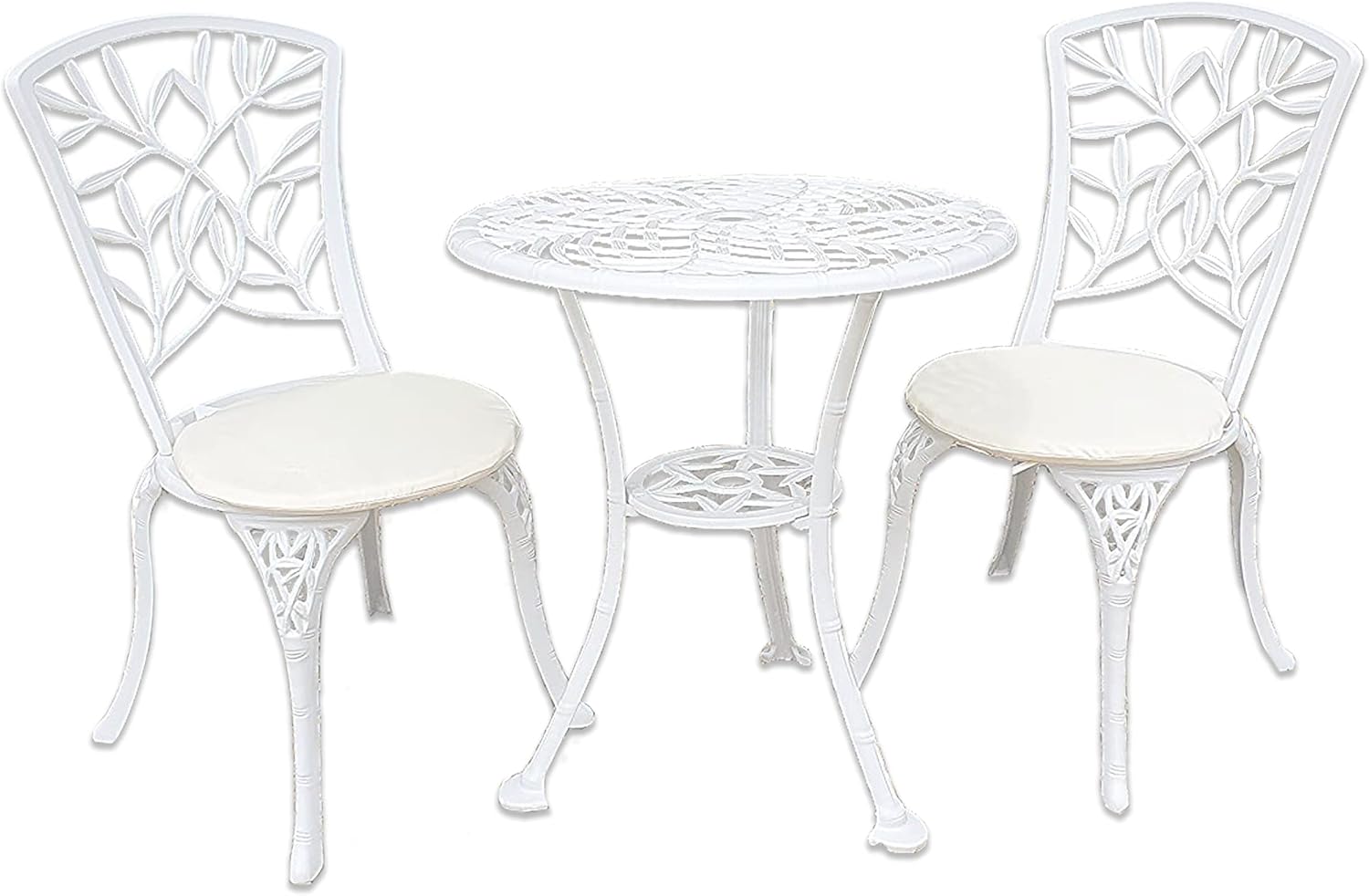 SH&G Hembury Cast Aluminium Bistro Set 3 Piece Patio Furniture Rust