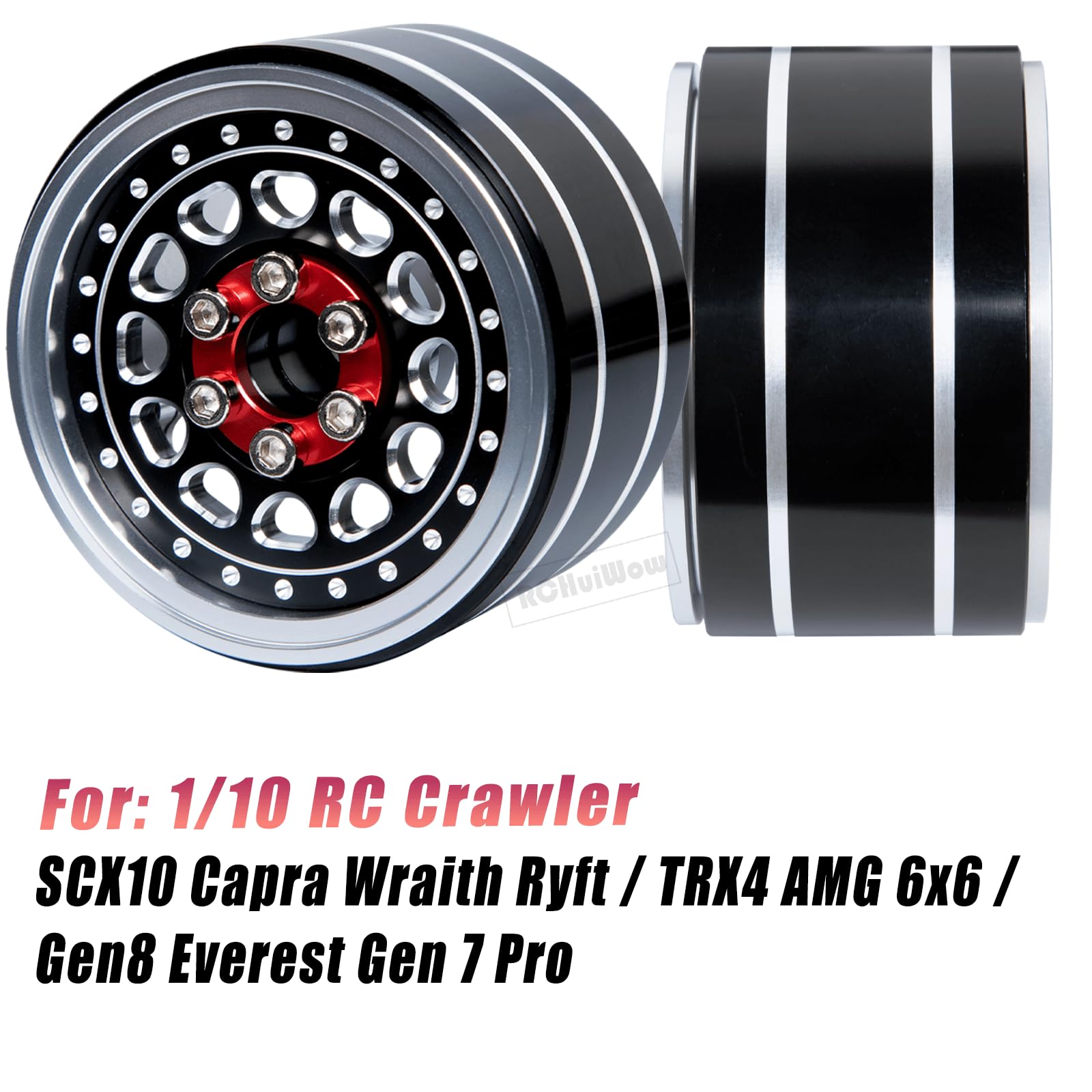 ZuoLan Lot De 4 Pneus En Caoutchouc 2,2" 40 Mm RC Pour 1/10 RC Crawler Wraith (modèle #A