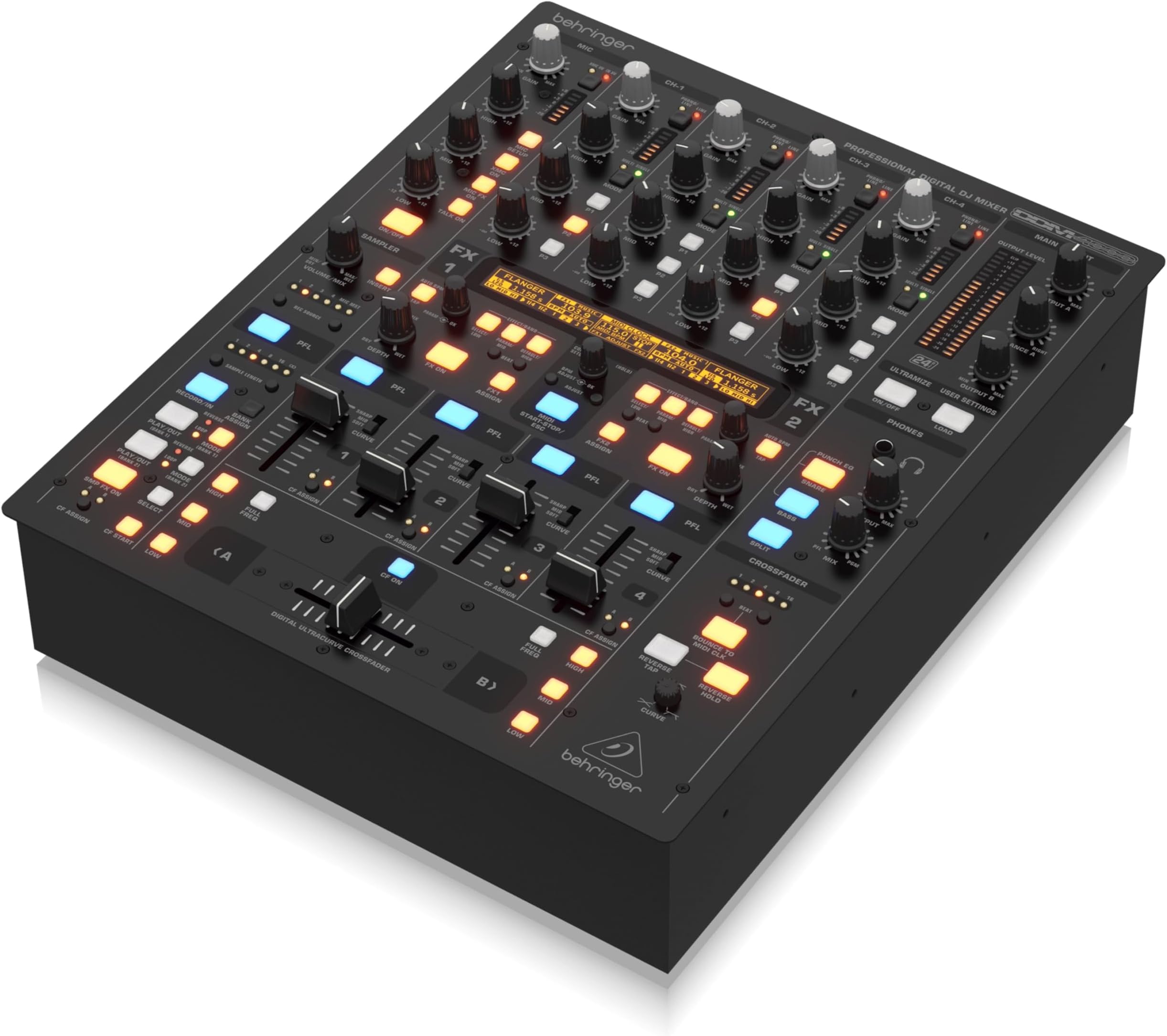 DIGITAL PRO MIXER DDM4000 Ultimate 5 Channel Digital DJ Mixer with Sampler, 4 FX Sections, Dual BPM Counters and MIDI