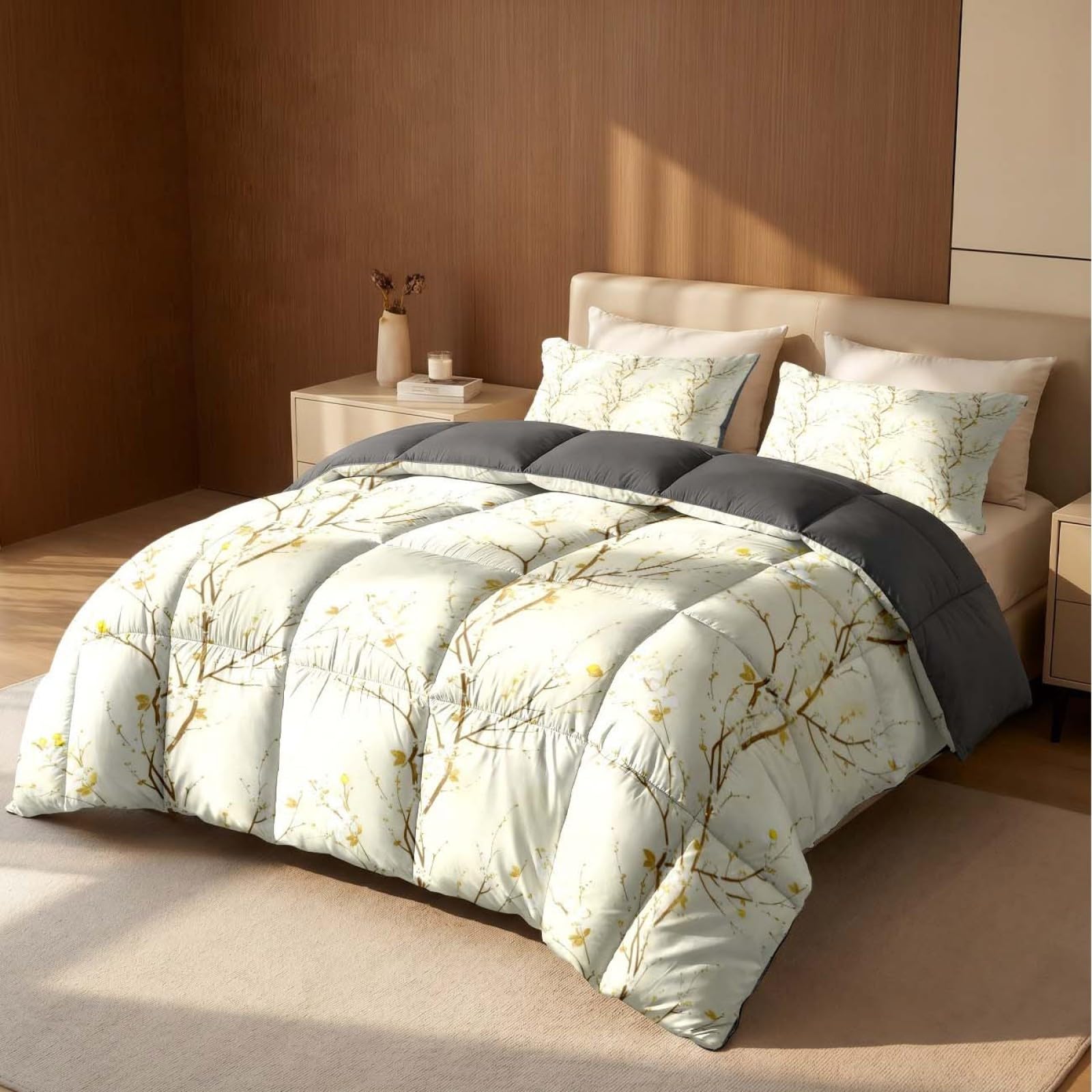 Générique Couette 220x240cm Toutes Saisons,Microfibre Douce Anti-Acariens 2 Personnes 240X220cm