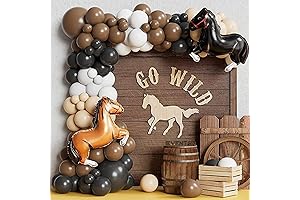 Western Cowboy Party Decorations Horse Racing Balloon Arch Garland Kit