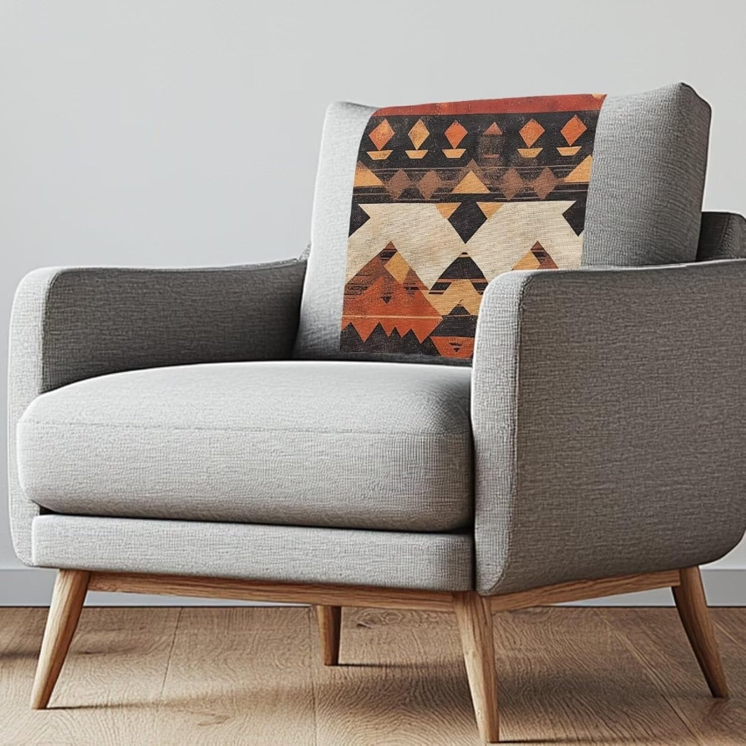 Aztec Pattern Recliner Headrest Cover Pet Scratch Resistant 2 Pack Couch Headrest Covers Non Slip Sofa Head Rest Covers for Home Decor