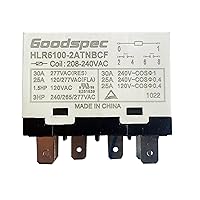 Vista 1 de Relé de potencia del compresor de 6 pines HLR6100-2ATNBCF 208-240VAC 30A 277VAC