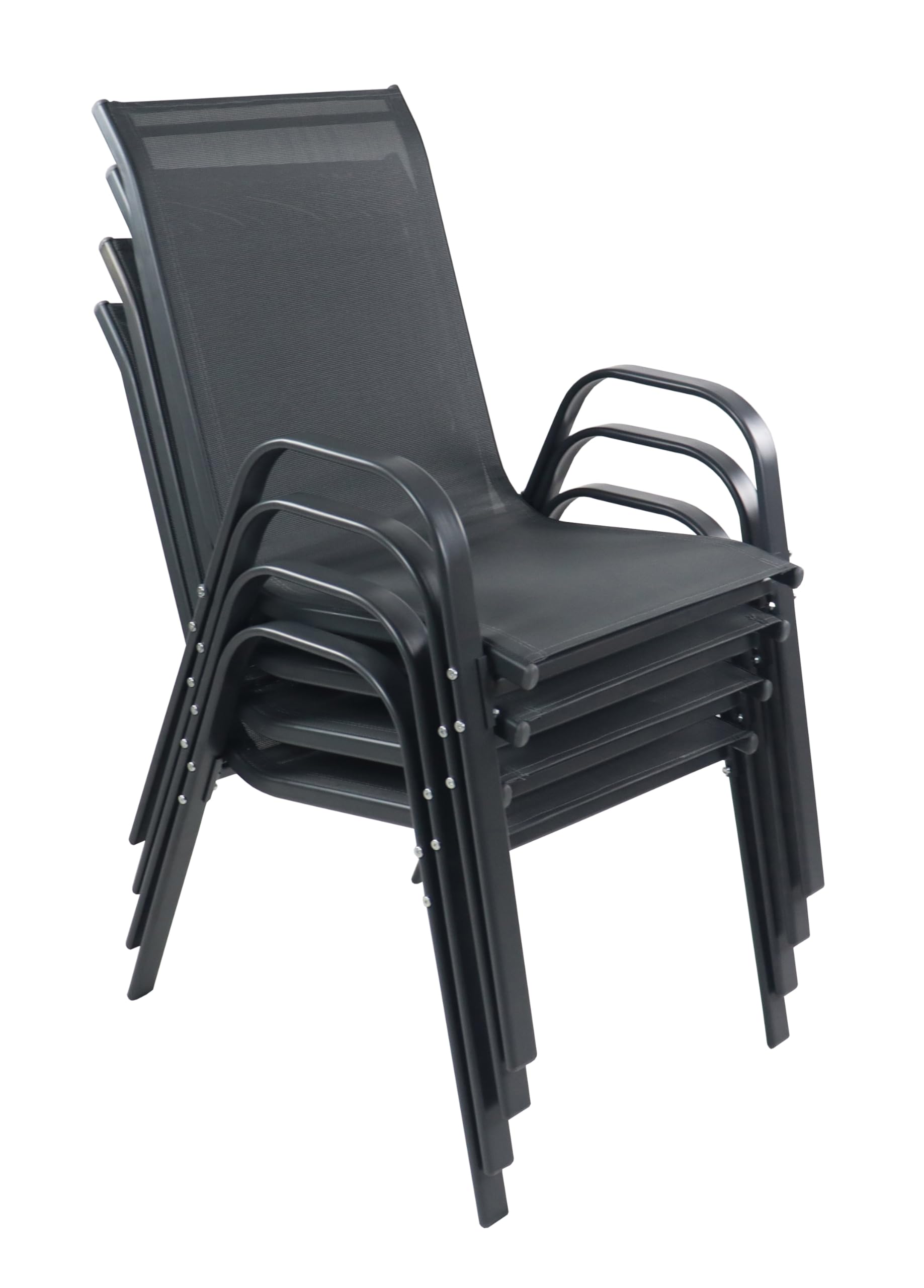 VCM 5-tlg Gartenmöbel Set | Sitzgruppe Essgruppe | 1xTisch, 4x Stühle | Tisch Maße ca. H. 70 x B. 70 x T. 70 cm | Garten Set - Sonlas Anthrazit