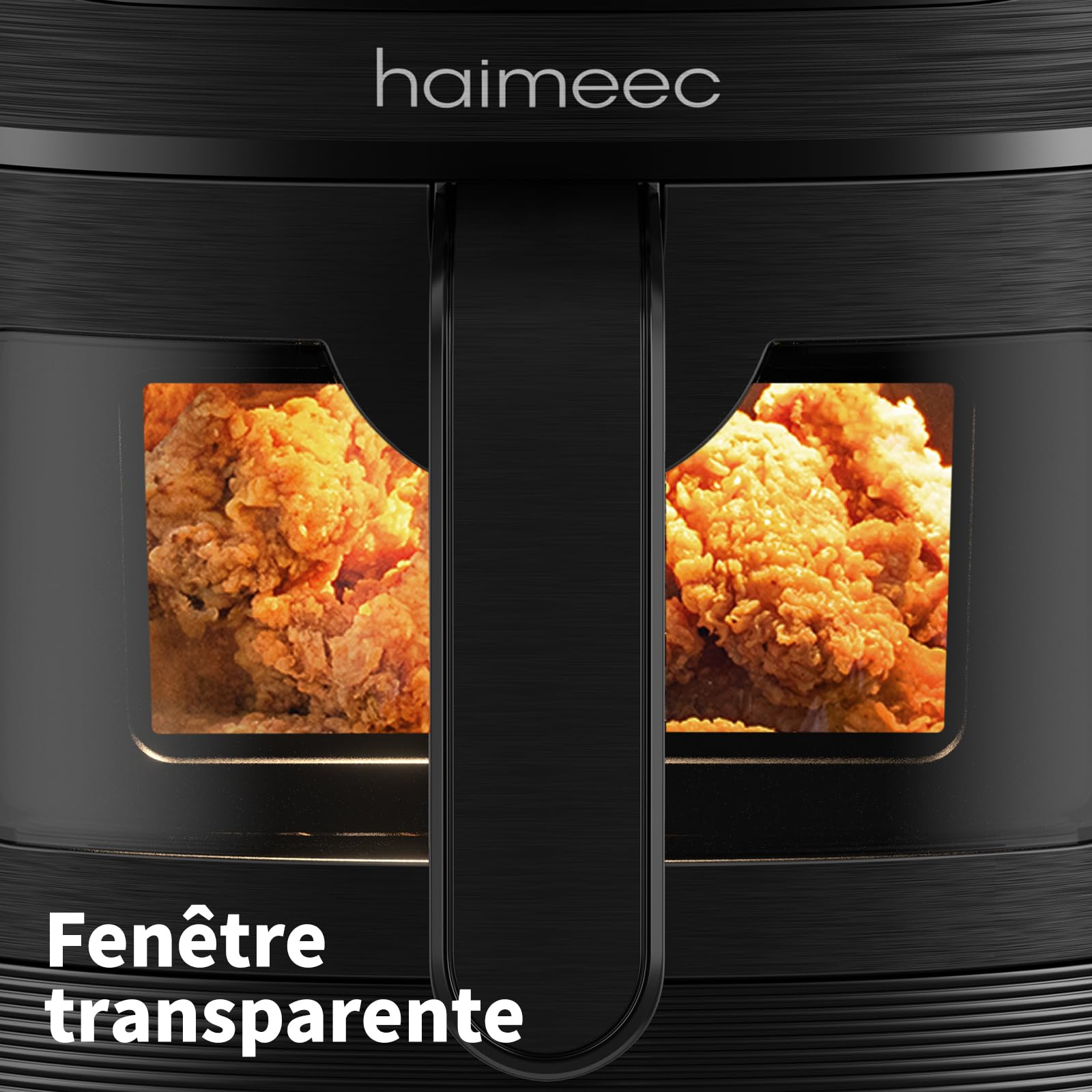 Air Fryer 4L, Friteuse Sans Huile 8-en-1 avec Fenêtre de Visualisation, 1350W avec Ecran Tactile Digital, Réglable 30°C-200°C, 90% de Matières Grasses en Moins, Nettoyage Facile, <60dB