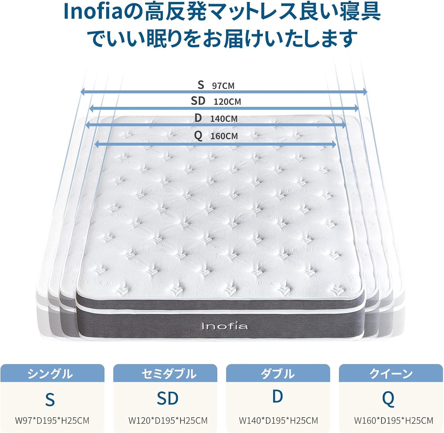 Inofia マットレス ダブル マットレス専門ブランド 高反発