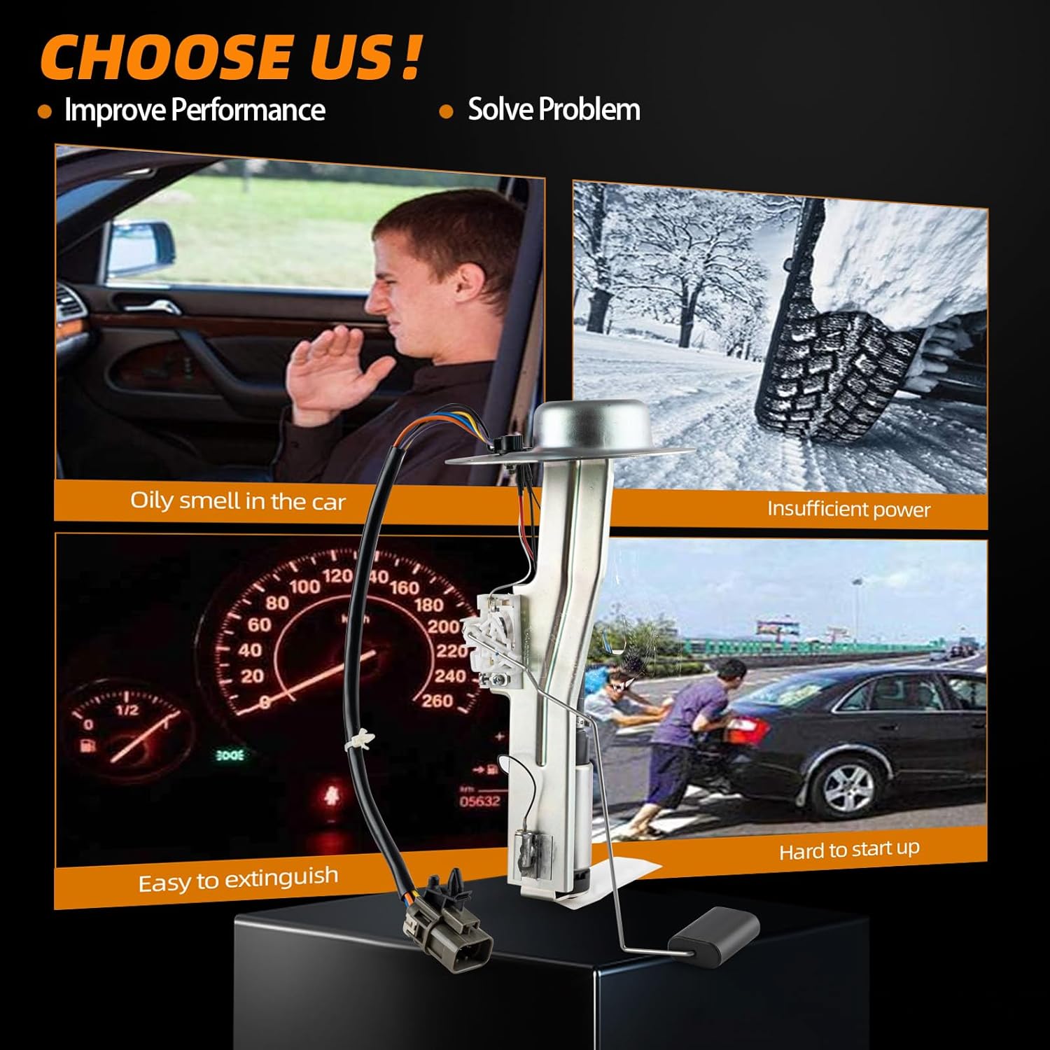 Electric Fuel Pump Assembly Compatible With Nissan D21 1988 1989 1990 1991 1992 V6 3.0L L4 2.4L Replace SP4017M E8268S 672GE 17050-01G04 - Image 6