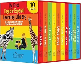 Wonder House Books My First English-Español Learning Library: 10 Bilingual Board Books Set for Toddlers 0-3
