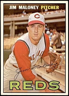 1967 Topps # 80 Jim Maloney Cincinnati Reds (Baseball Card) NM+ Reds