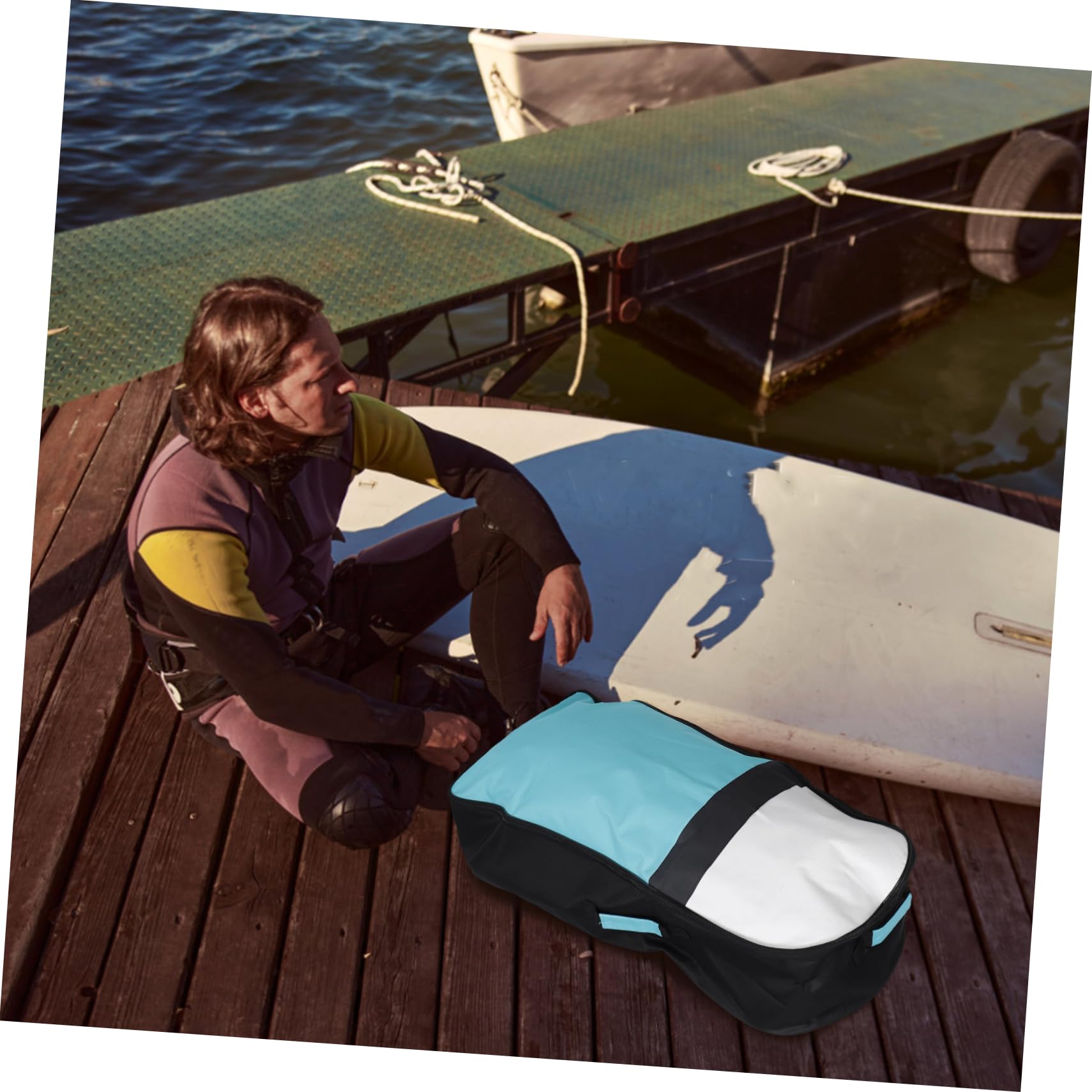 Abaodam Aufblasbares Surfbrett aus Oxford Stoff mit Komfortablem Tragesystem und Einfachem Stauraum für Wassersport und Outdoor Aktivitäten für Erwachsene und Anfänger