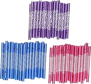 Gogogmee 90 Pçs DIY Sinos De Vento Kit De Acessórios Enfeitados Kats A Granel Acessórios Ao Ar Livre Kit De Sinos De Vento Peças De Sino De Vento De Alumínio Tubos De Fabricação De Sinos