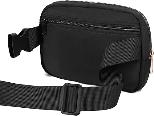 Miniatura 4 de VKIOIP Riñonera de moda con correa ajustable, bolsa cruzada manos libres con cremallera, accesorios de ejercicio de entrenamiento para viajes,