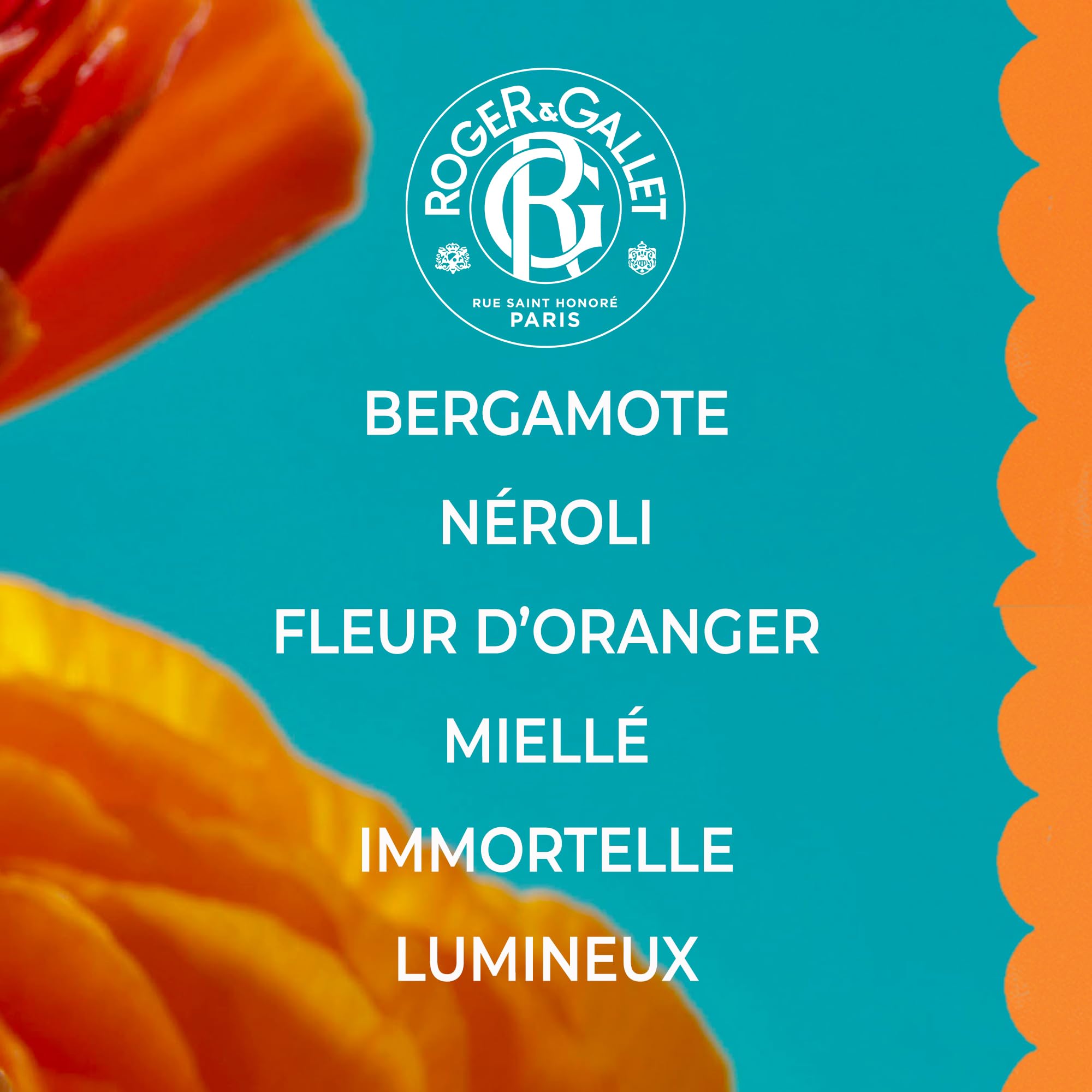 Roger&Gallet - Eau Parfumée Bienfaisante Néroli - Fragrance Florale et Apaisante - Parfum Relaxant à la Fleur d’Oranger et Immortelle - Inspirée de la Formule Originelle de l'Eau de Cologne