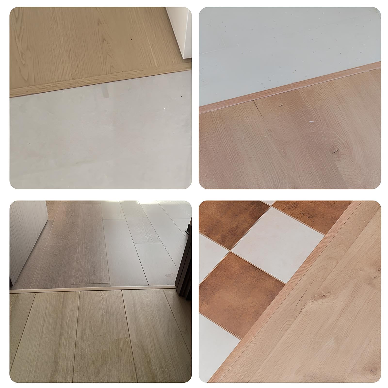 Striscia di Transizione per Pavimenti Profilo T in Alluminio | Striscia di Soglia Profilo di Transizione per Parquet Laminato e Piastrelle Facile Installazione(Thai teak,40mmx125cm)