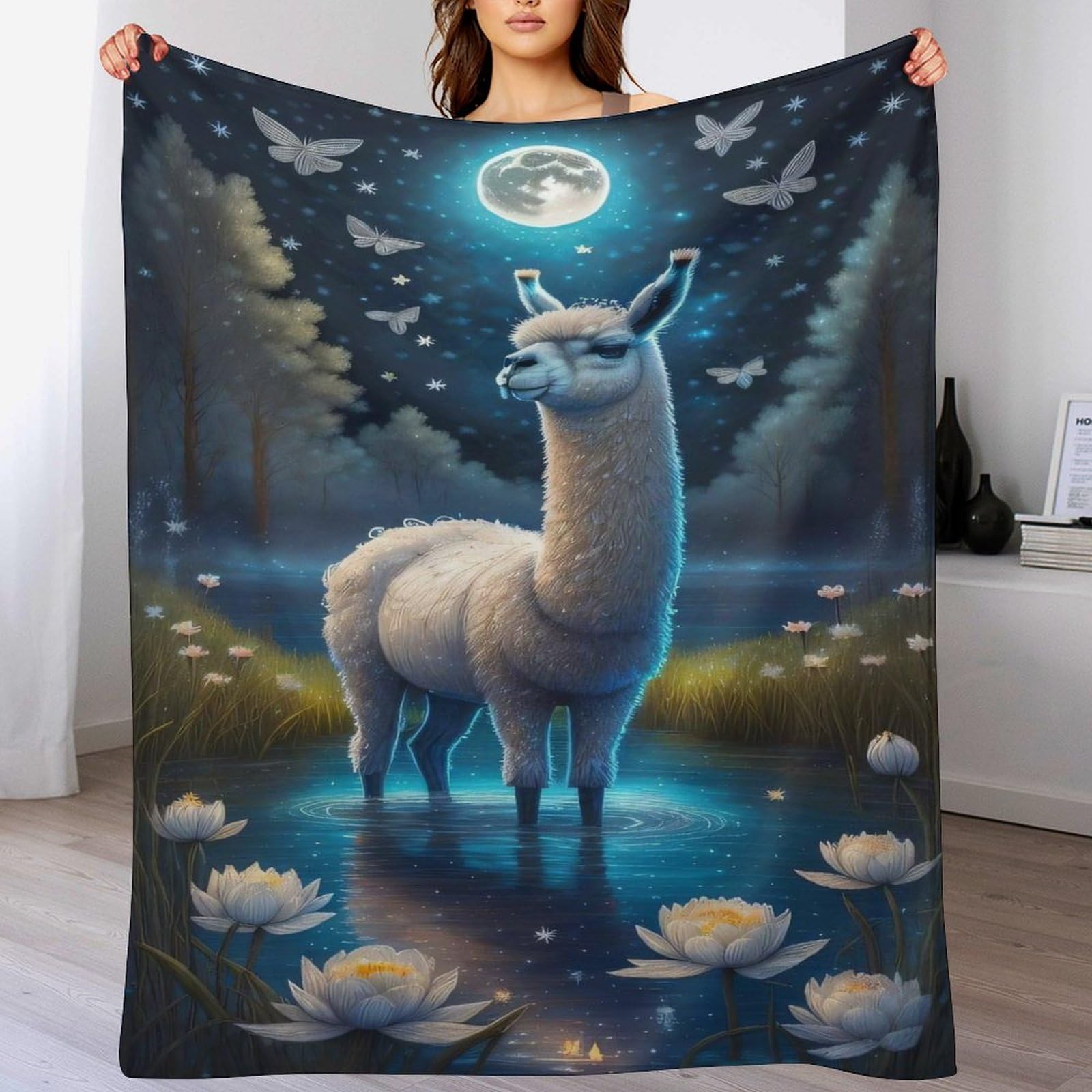 Couverture polaire alpaga et plaid flannel 150x200cm pour lit et canapé