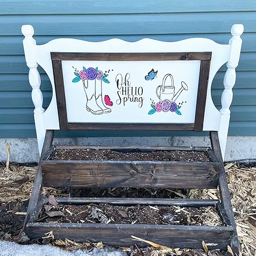 Miniatura 10 de JAJADO Plantillas de flores silvestres, 4 unidades, plantillas de pantalla de seda autoadhesivas, flores de rosas, animales, plantas de primavera,