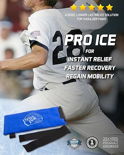 Miniatura 3 de Pro Ice - Bolsa de hielo para hombro XL, bolsa de hielo reutilizable para envoltura de terapia y manga de compresión para lesiones de hombro y