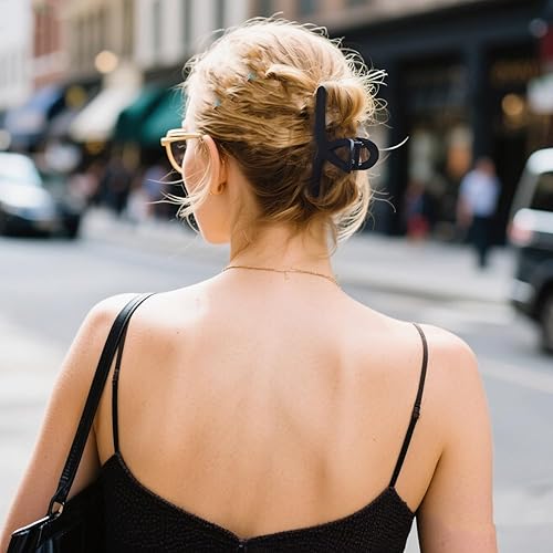 Miniatura 3 de Pinzas para el cabello de 5 pulgadas, extra grandes, antideslizantes, grandes mate, clip de mariposa para cabello fino y grueso, paquete de 2