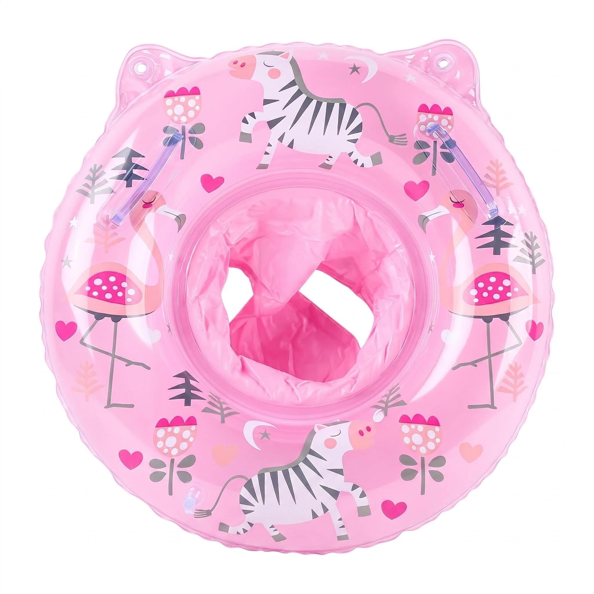 PORUPAEL Baby Swimming Float, Inflatable Baby Swimming Ring with Safety Seat and Handle, Toddler Swimming Float Inflatable Baby Swim Ring for 3-36 Months Infant Summer Pool Bath Beach Decor