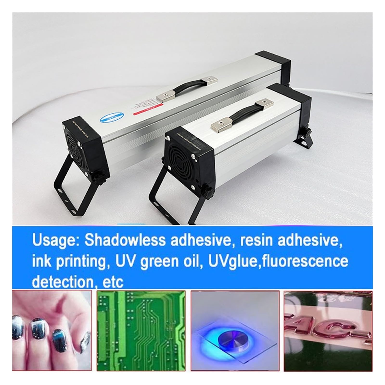 800 W przenośna chłodzona powietrzem lampa UV do utwardzania powłoka atramentowa bezcieniowy klej sitodruk 395 nm 365 405 utwardzanie diodami LED Powszechnie używane(405nm)