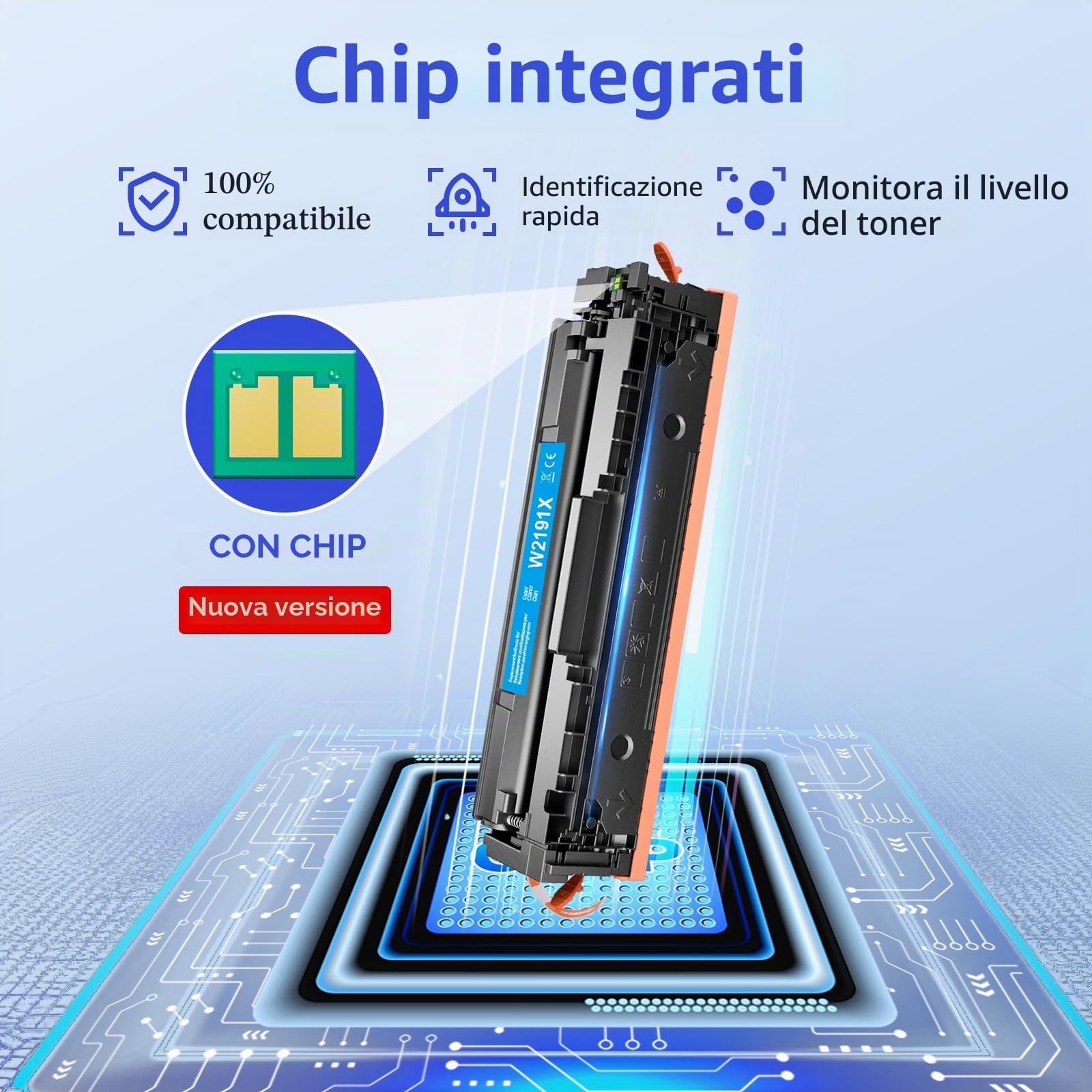 MYCARTRIDGE Ricambio per HP 219X Toner Set (Con Chip) per 219A 219X per HP Color Laserjet Pro MFP 3302FDWG Toner per MFP 3302SDWG 3302FDNG per W2190X W2191X W2192X W2193X (Confezione da 4)