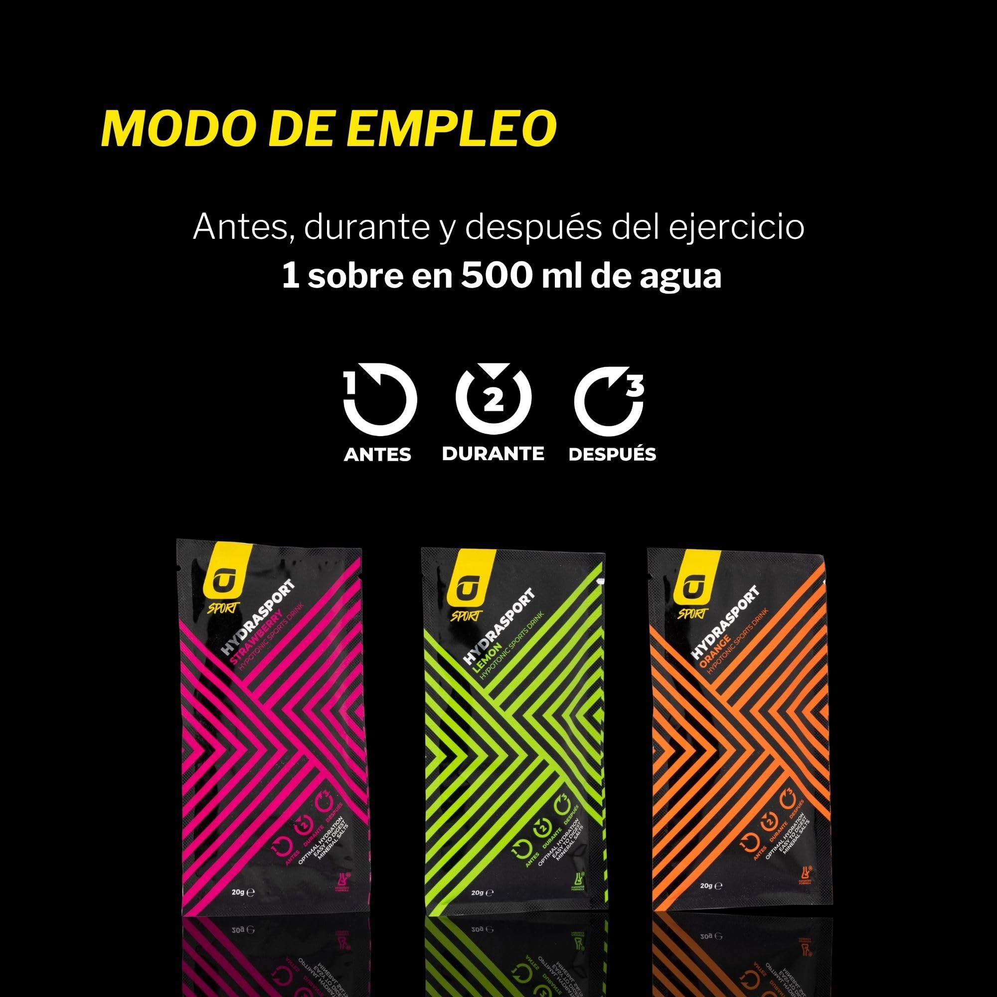 Bebida Hipotónica en Polvo con Electrolitos + Vitamina B1 + Sales Minerales para Deportistas - Hidratación Muscular - Sabor Naranja Sin Gluten Ni Lactosa - Pack 20 Sobre Apto Veganos | RECUPERATION