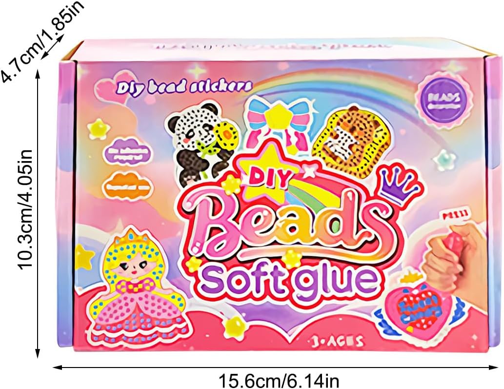 Girls Bead Kit | Dotting Educational Toys | Children Handmade Bead Art Dotting Kit,for Boys Girls Home School Party Class Play Education Birthday