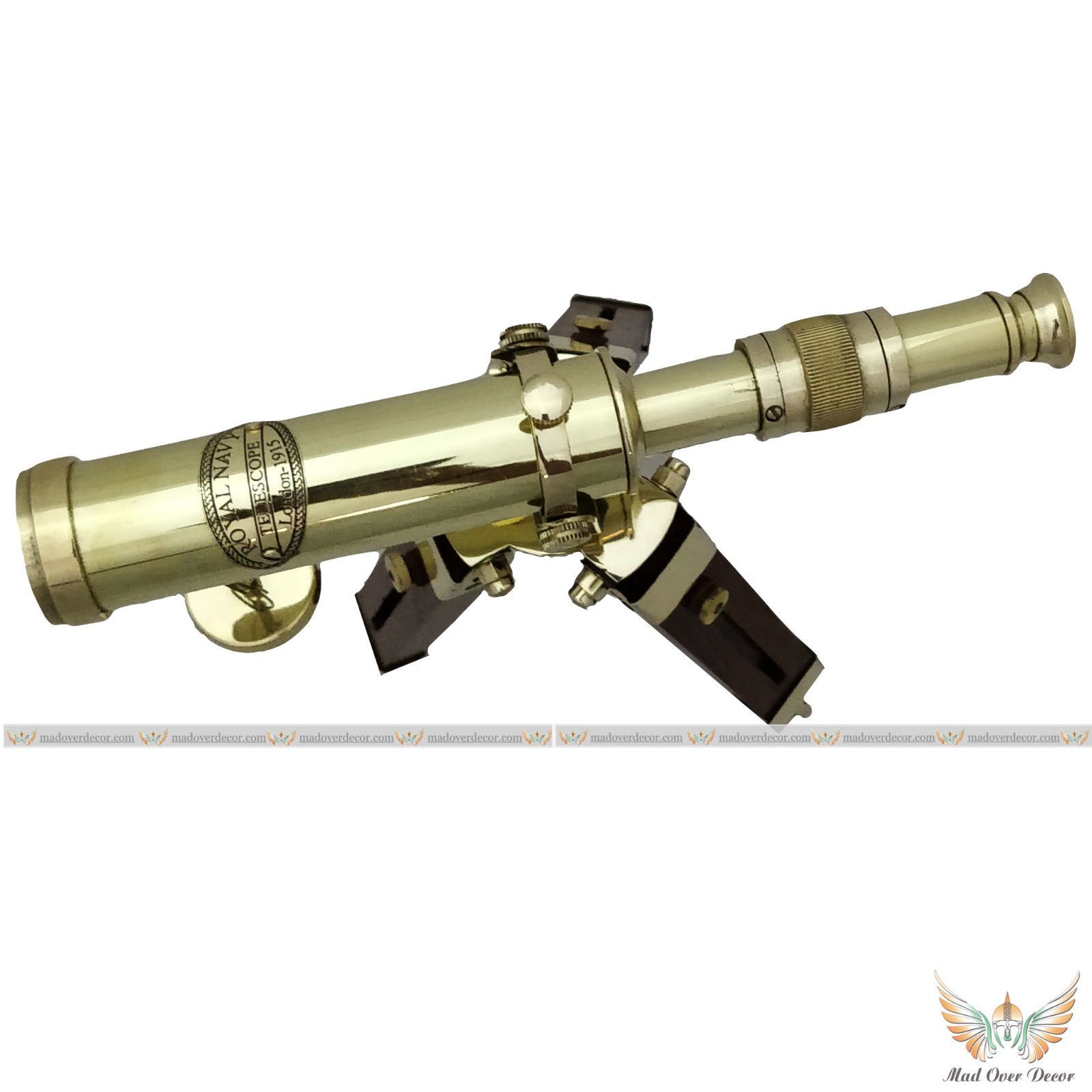 Mahira Nautical Maritime Nautical Decorative Brass Pirate Barrel Telescope with Tripod Stand B