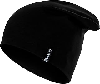 HEYO Unisex Slouch Beanie Mütze aus Baumwolle Übergangsmütze Damen Herren Elastisch Dünne Kopfbedeckung Sportmütze HCU007