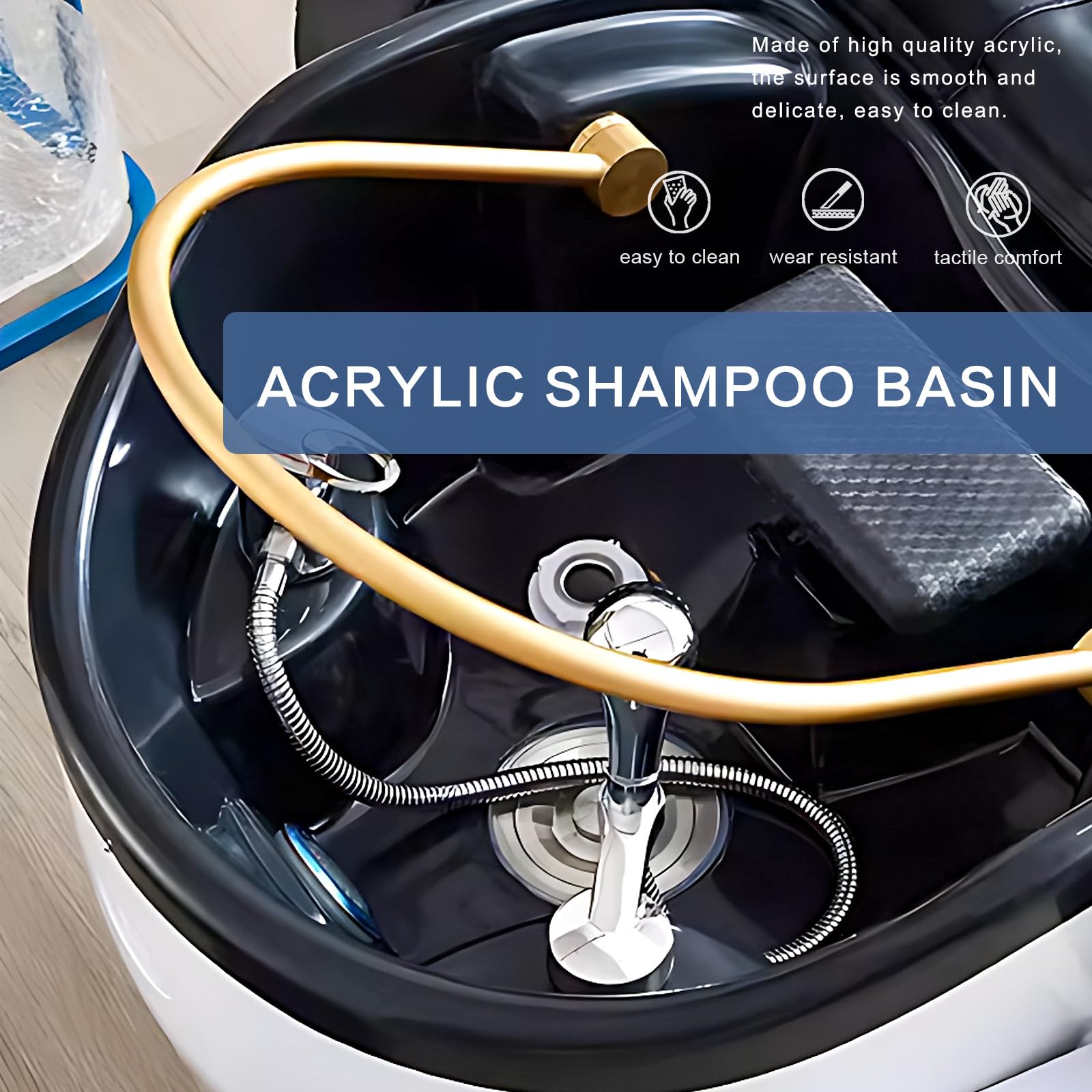 Head Spa leżak do szamponu: elektryczny stół do masażu z wzorem w paski, ergonomiczny masaż, podnoszenie nóg za pomocą jednego przycisku
