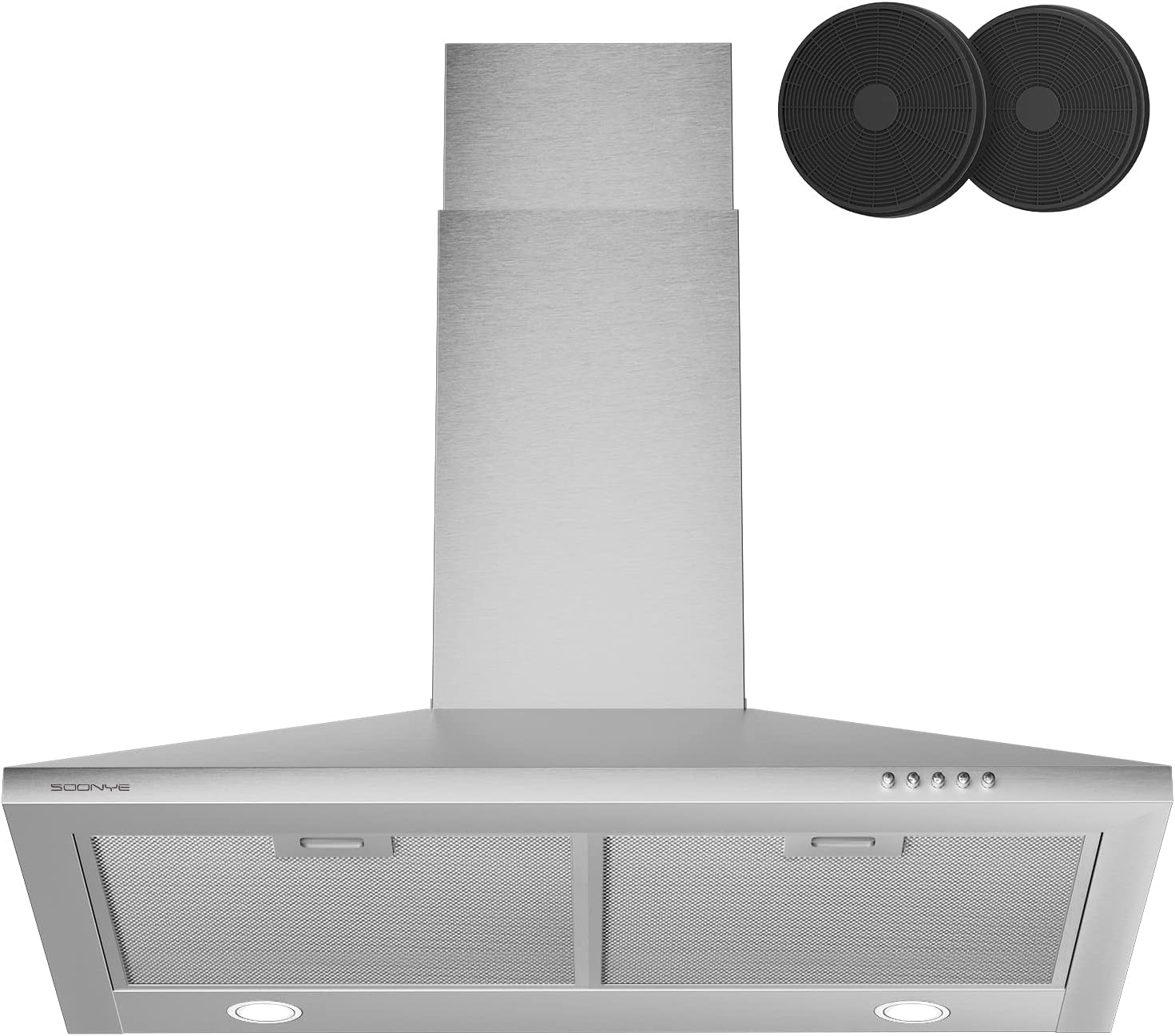 SOONYE Range Hood 30 inch 450 CFM Wall Mount Vent Hood with
