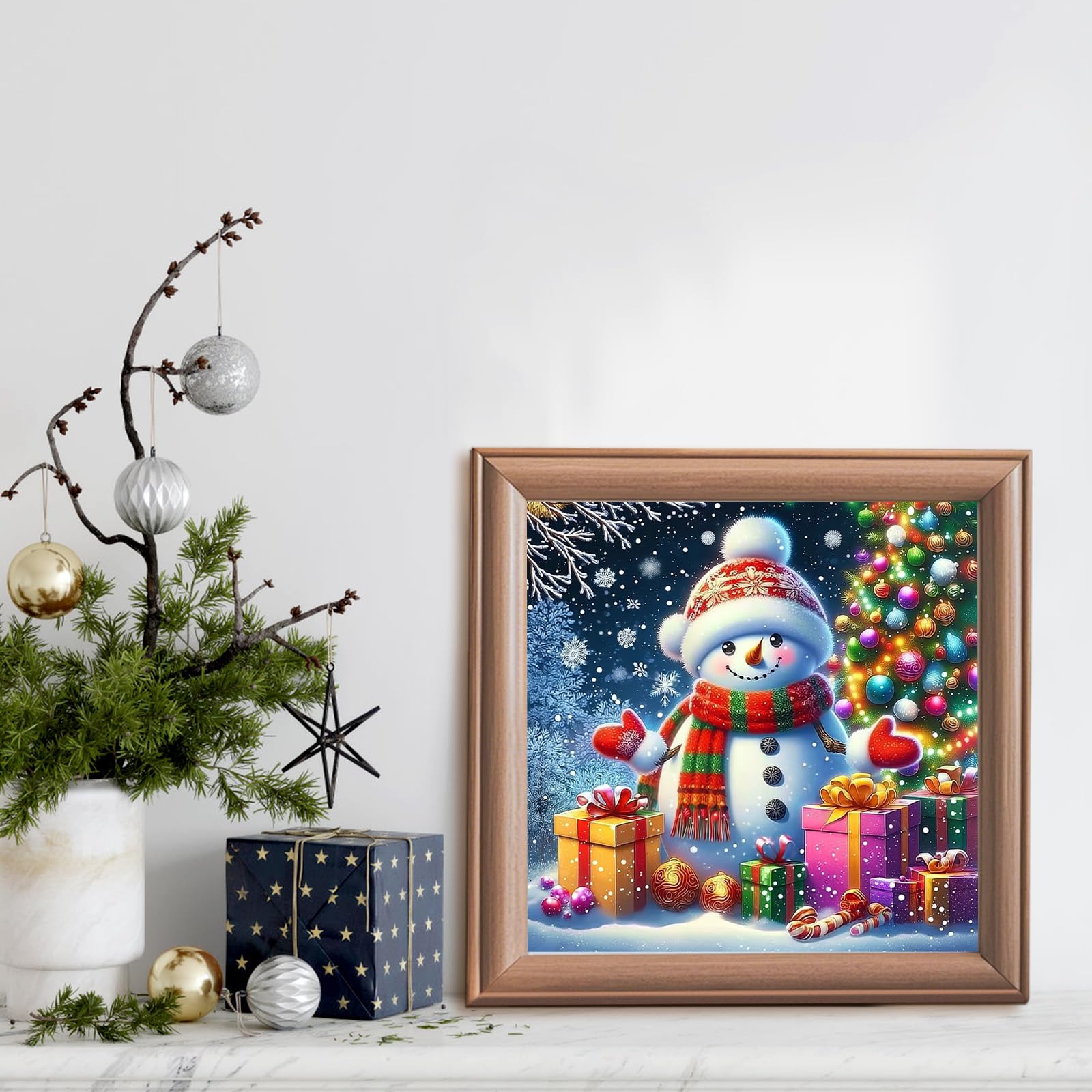 AIRDEA Christmas Snowman Diamond Art Kits Adults, 5D DIY Christmas Tree Diamond Painting Kit - Image 2
