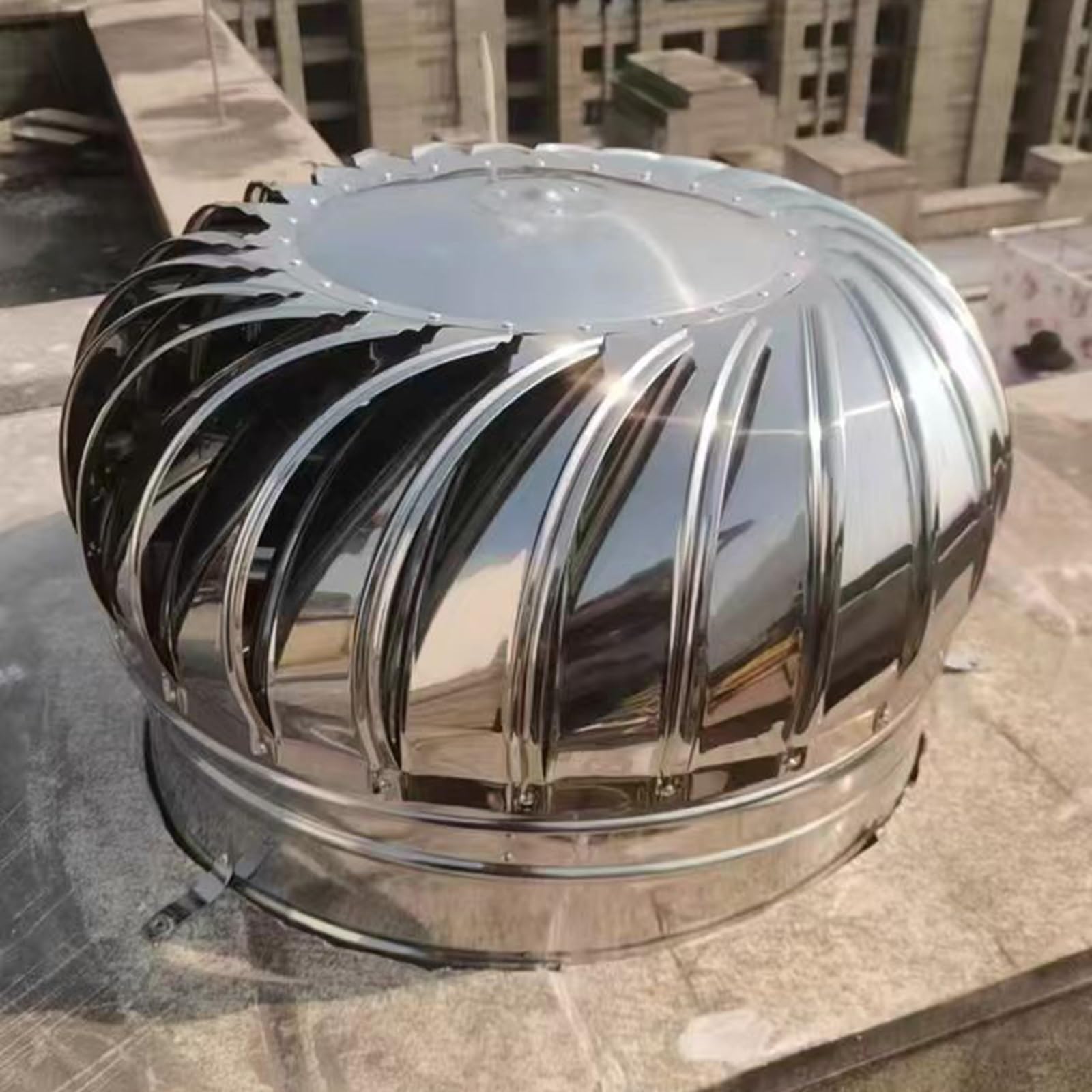 Ventilatore a sfera in acciaio inox 201 da 300 mm, non alimentato con piedini fissi, ideale per soluzioni di ventilazione in fabbrica e magazzino