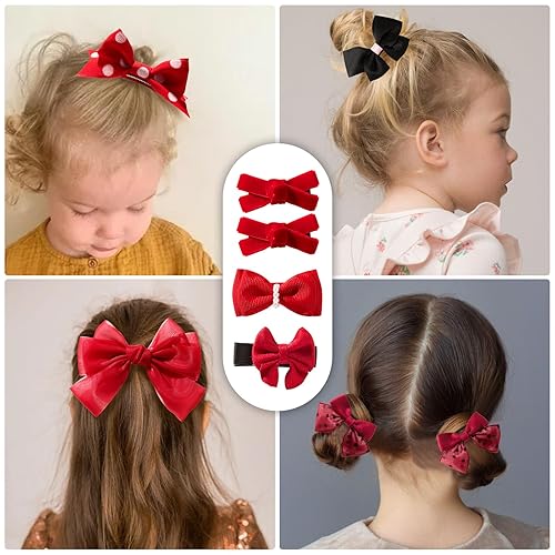 Miniatura 2 de 18 lazos para el pelo para niñas, adolescentes, niños pequeños, mujeres. Pasadores para el cabello totalmente forrados, pinzas de pelo de cocodrilo,