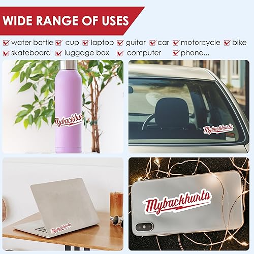 Miniatura 3 de Calcomanías rojas de 5 x 5 pulgadas, 5 unidades para sombrero duro, caja de sombreros, caja de herramientas, botellas de agua, casco de soldadura,