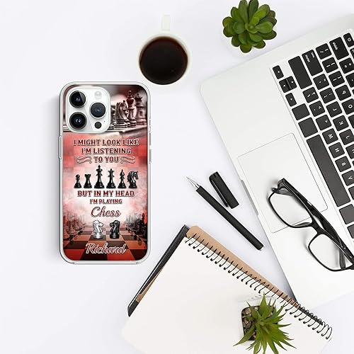 Miniatura 5 de CASEZILY Funda protectora de ajedrez personalizada para teléfono de ajedrez, compatible con iPhone 15 14 13 12 11 X Xs Xr 8 7 6s 6 Mini Pro Max