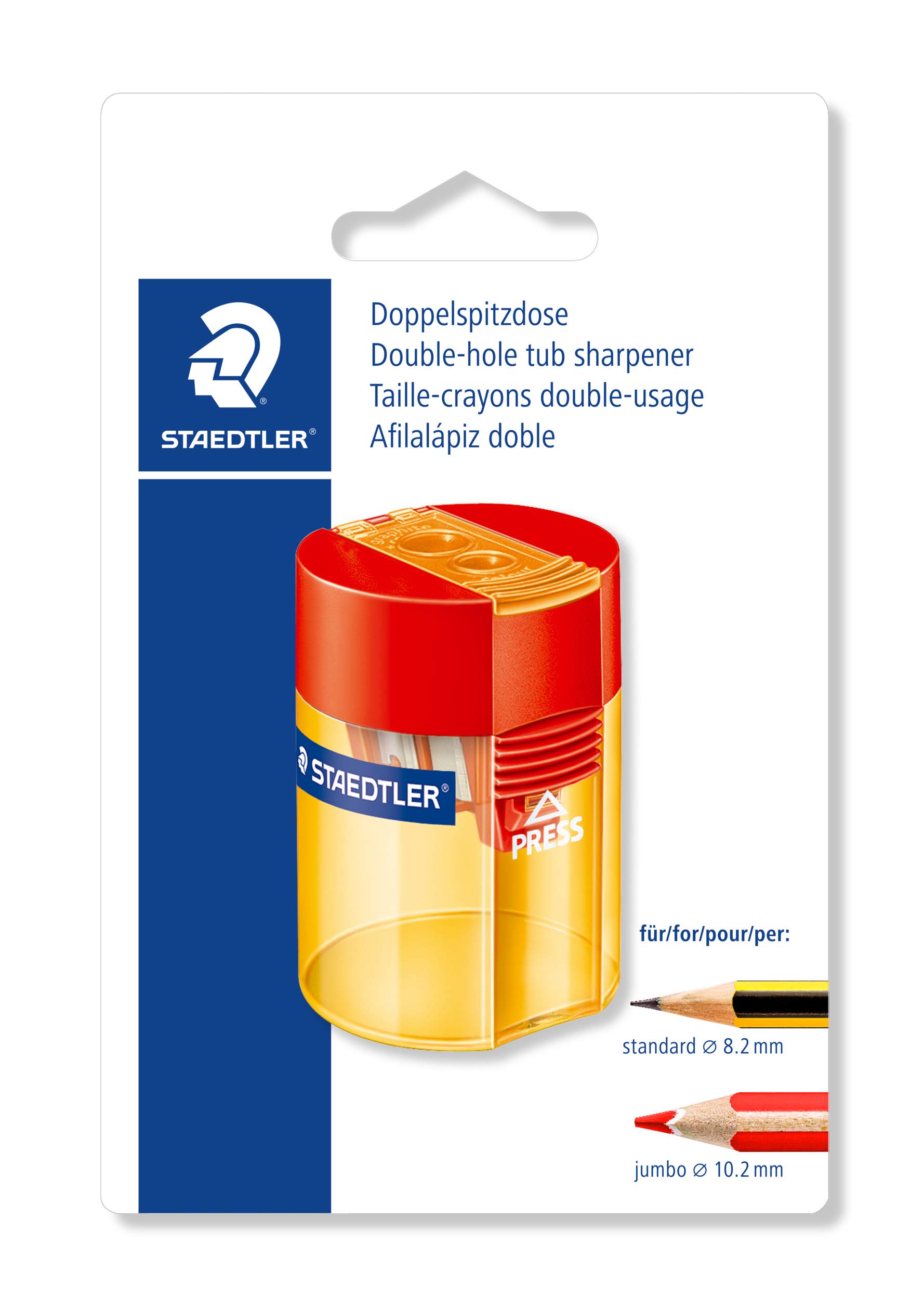 Staedtler 512 doppio temperino, due fori per diversi formati di penna