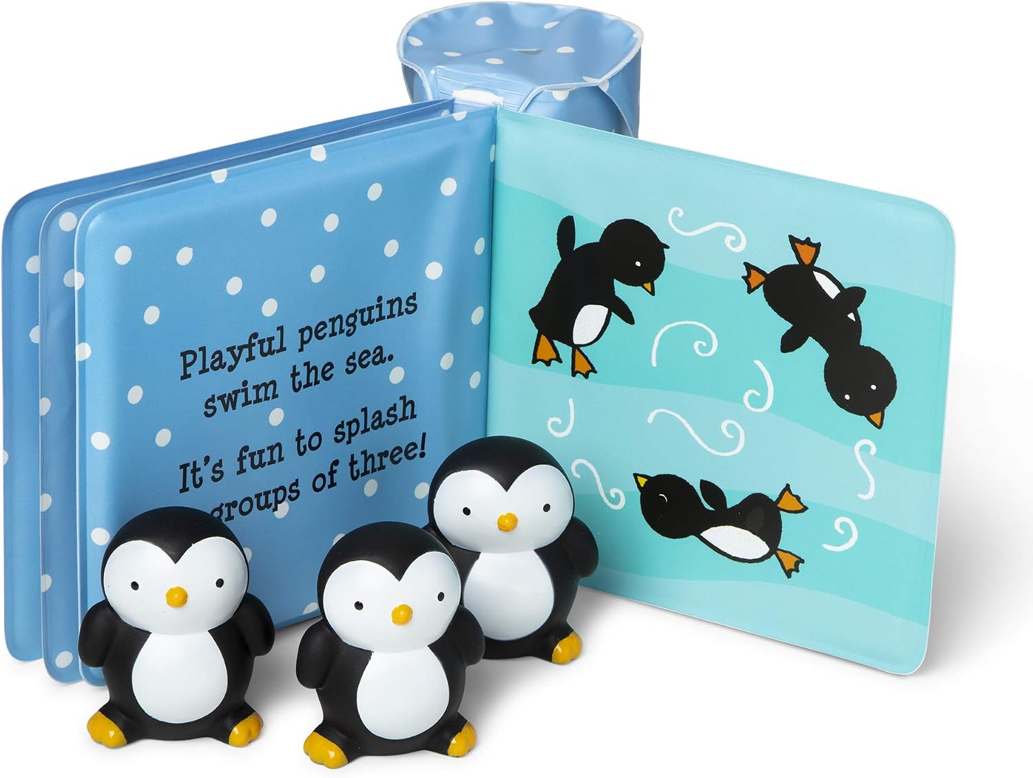 Melissa & Doug Childrenââ‚¬s Book - Float-Alongs: Playful Penguins (Bath Book + 3 Floating Penguin Toys), Small, Multi