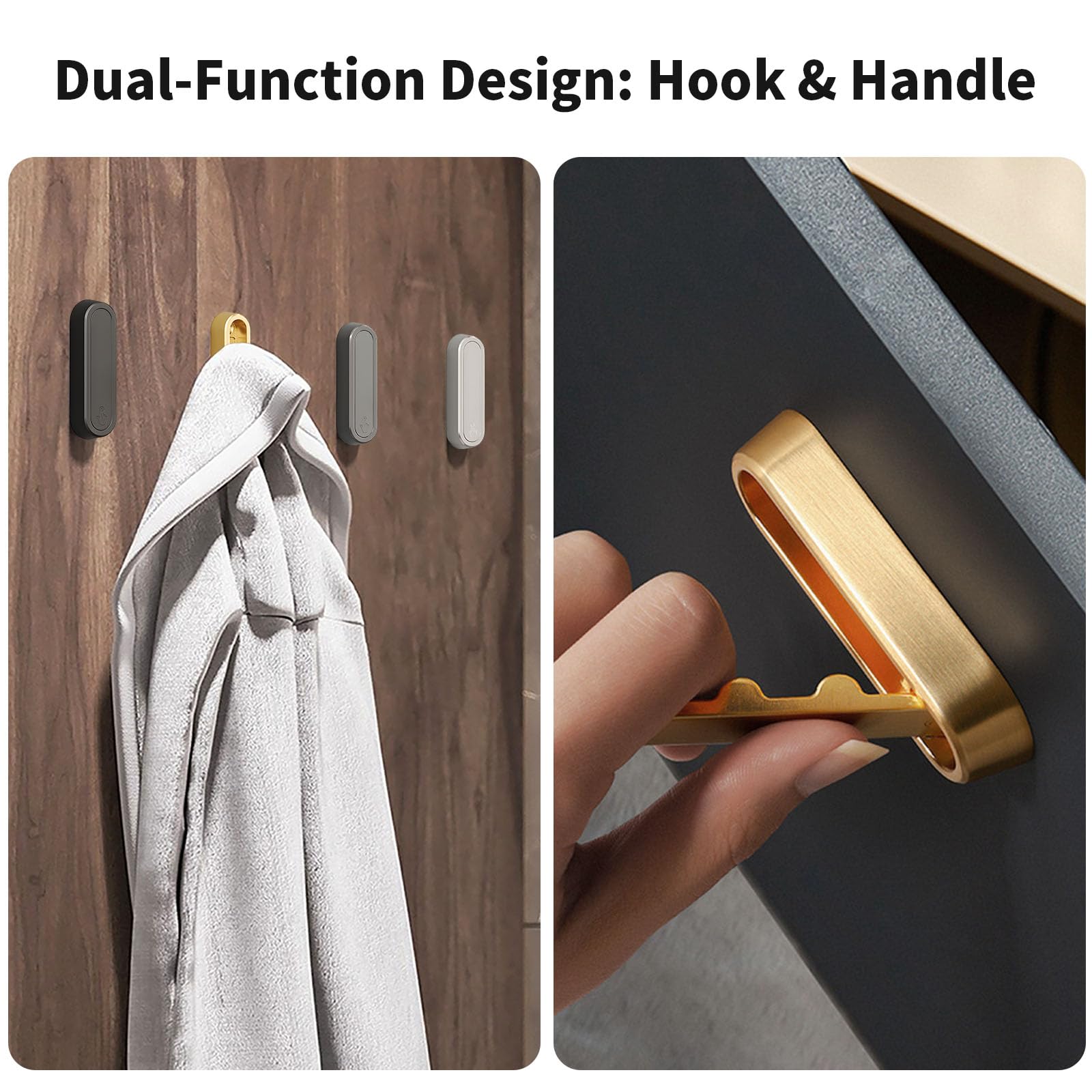 AURIVISTA 4 Pcs Foldable Hooks, Folding Wall Hook for Entryway Living Room, Bedroom - Image 4