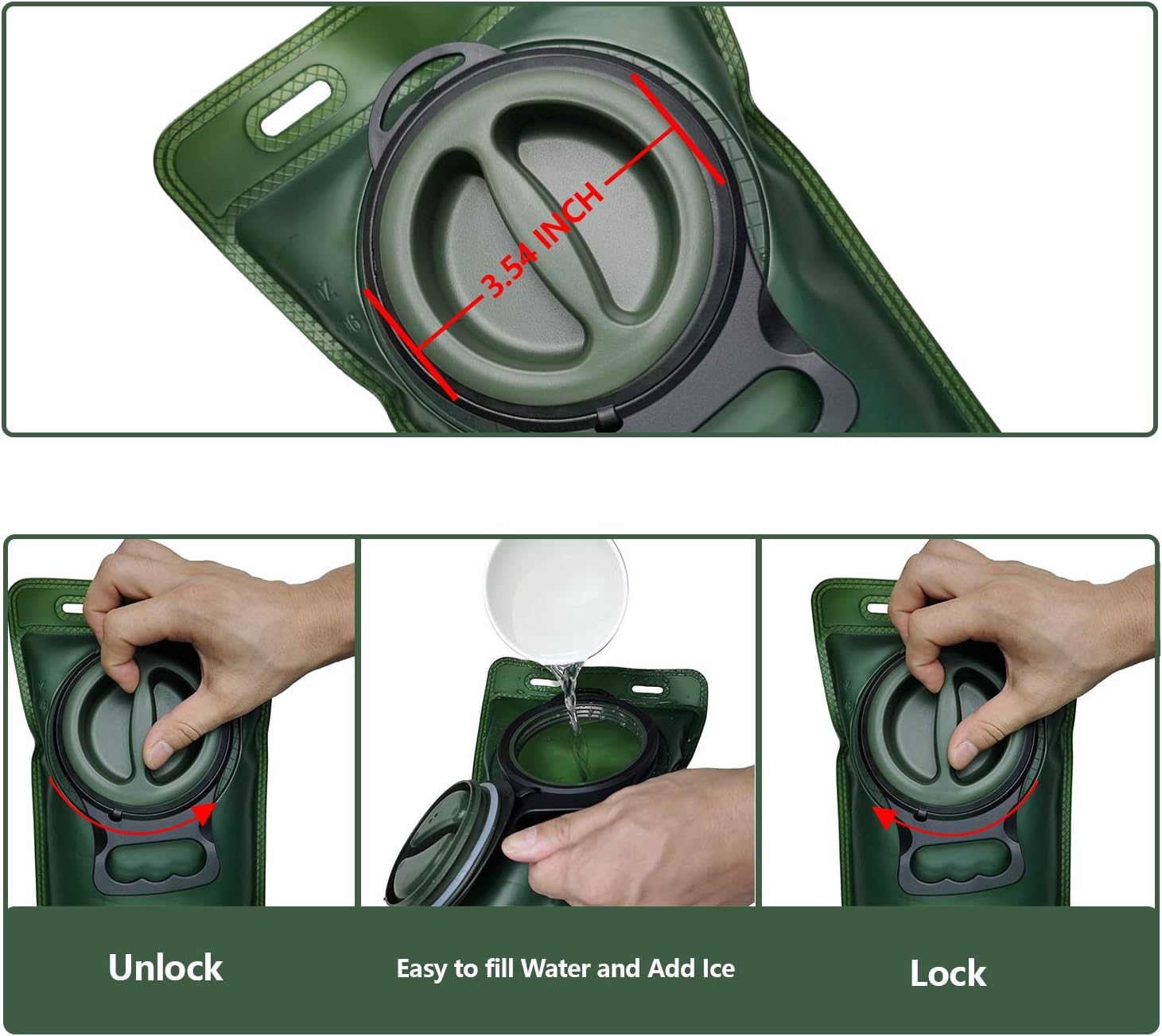 CKE Hydration Bladder 2L/70-Ounce 3L/100-Ounce for Water Backpack Hydration Pack Hydration Backpack for Running Hiking Biking Climbing