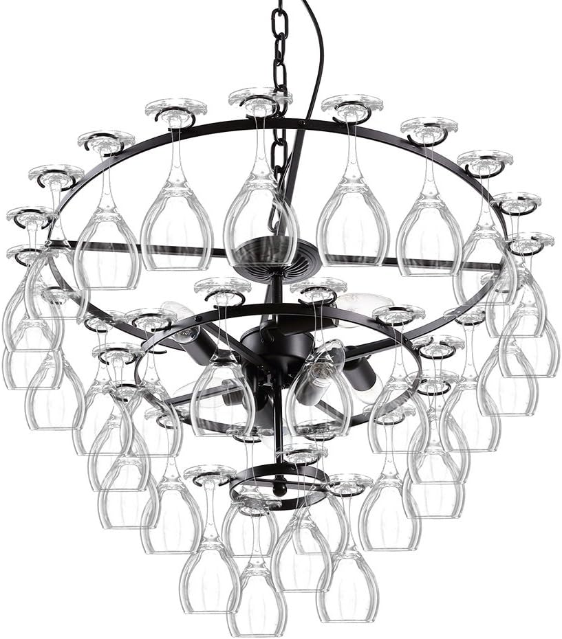 HomeLava Pendant Ceiling Light in Wine Glass Fixture for Living Room Dining Room Wineglass Not Included