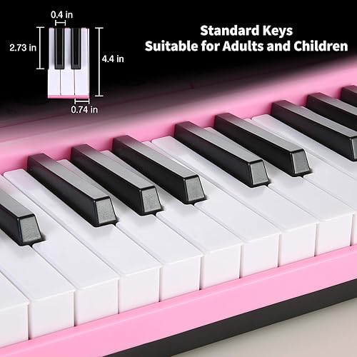 Miniatura 6 de Hricane Teclas iluminadas de piano de teclado para principiantes, adultos, adolescentes y niños, teclado electrónico de música de 61 teclas con